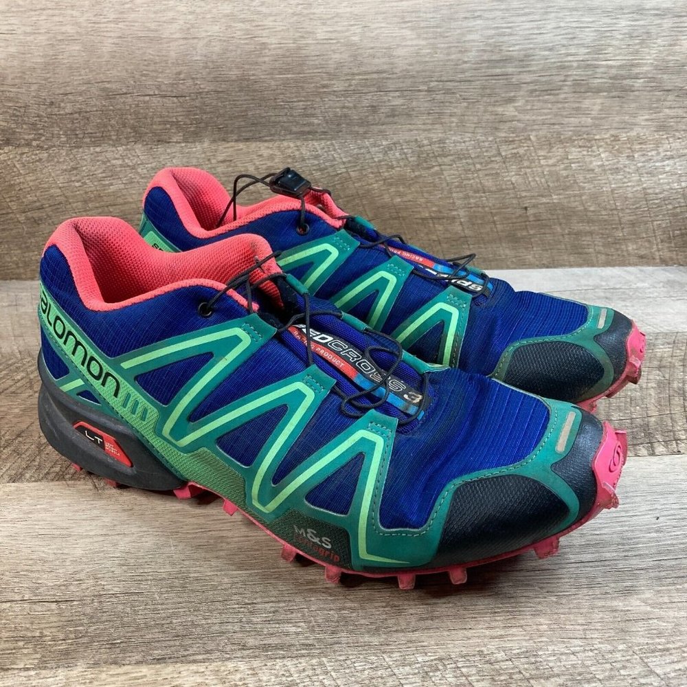 Salomon Women’s Speedcross Trail Running Shoes - Blue/Teal/Pink